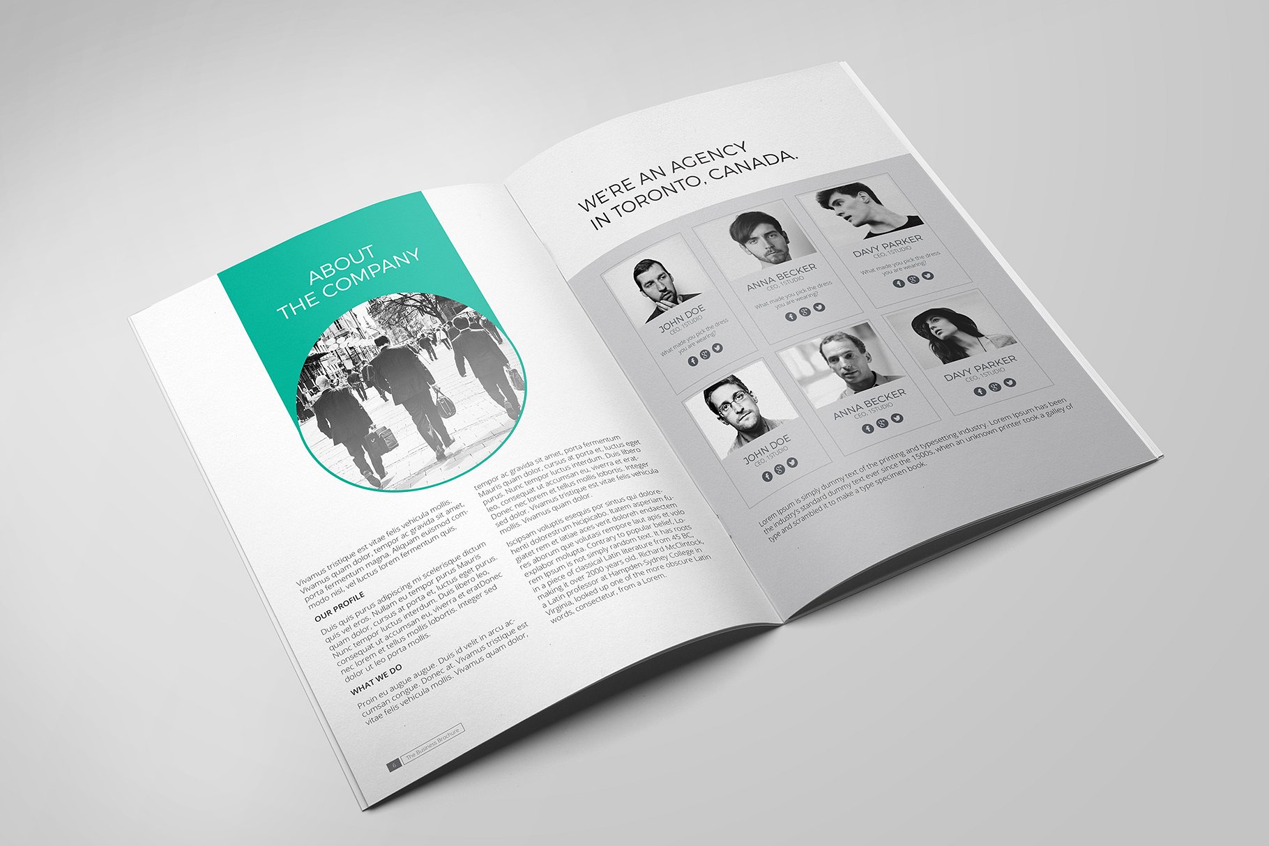 20页专业极简的企业画册模板下载[indd]插图4
