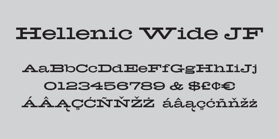 20世纪中叶欧洲复古风格英文衬线字体下载 Hellenic Wide插图(3)