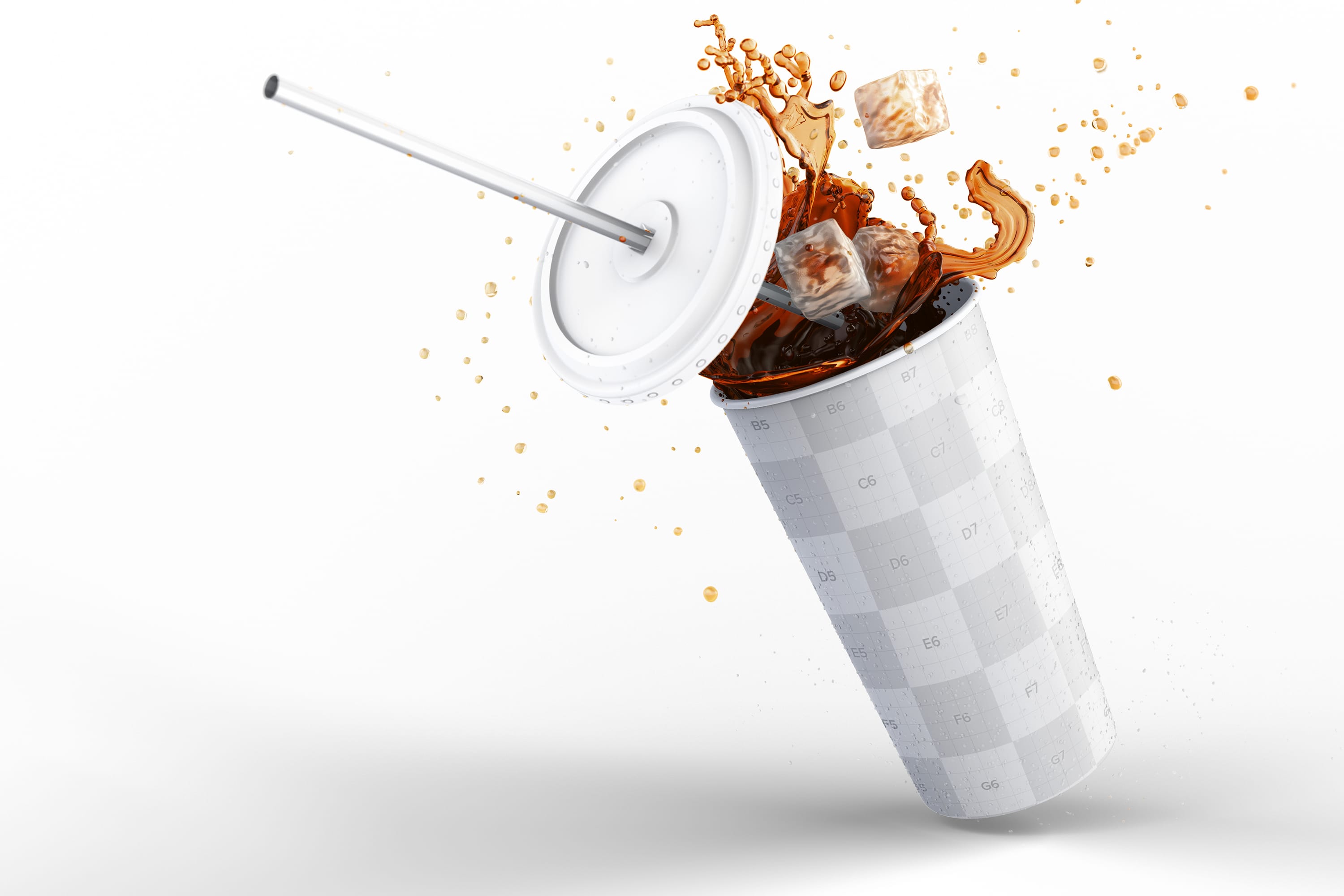 苏打冷饮饮料杯外观设计样机模板 Soda Cup Mockup 01插图3 苏打冷饮饮料杯外观设计样机模板 Soda Cup Mockup 01插图3