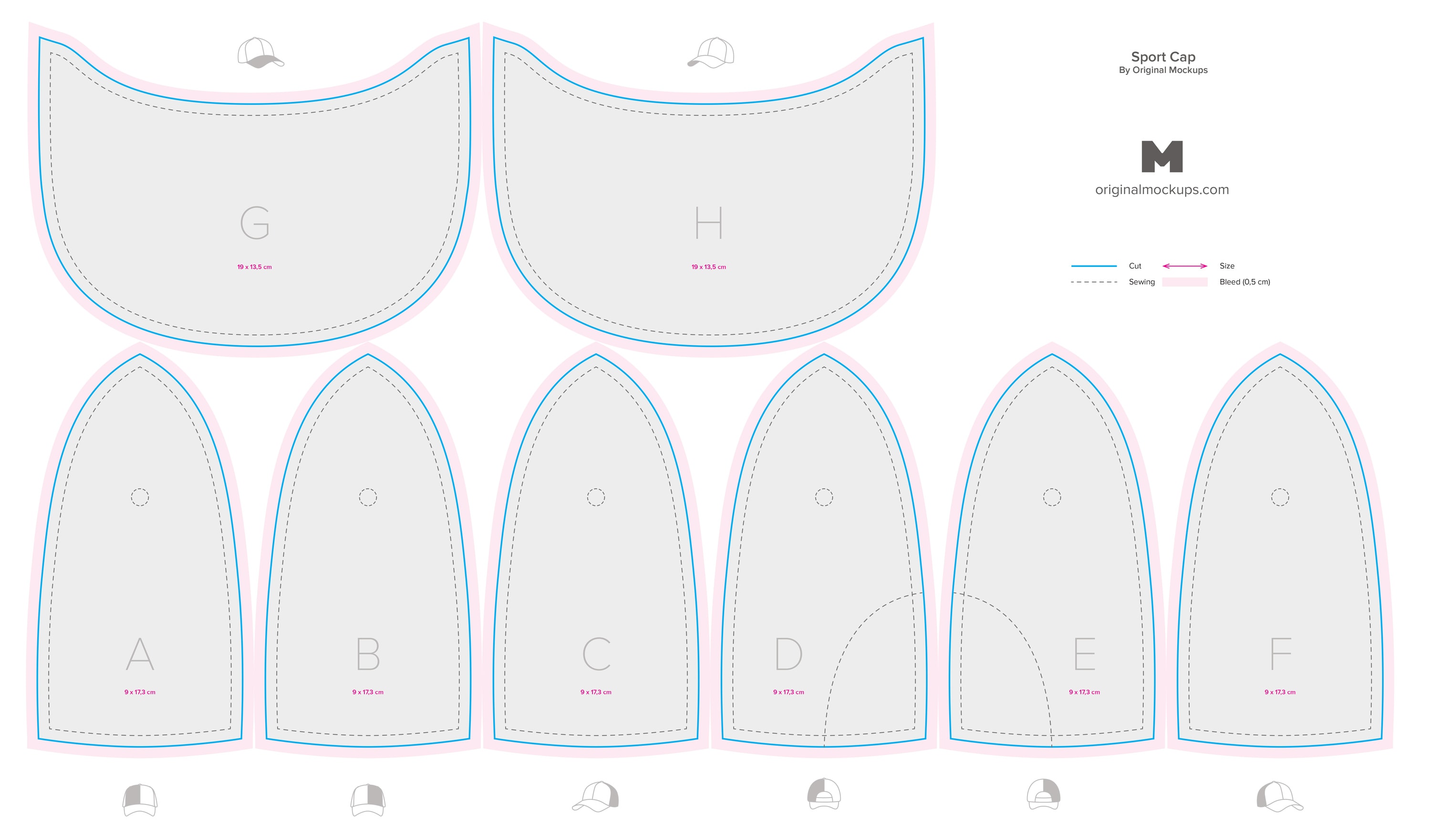 运动帽品牌侧视图设计样机01 Sports Cap Side View Mockup 01插图6