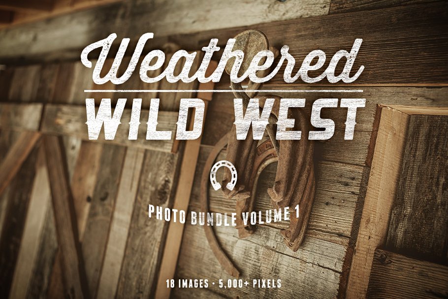 美国西部大开发照片素材合集 Weathered Wild West Photo Bundle插图