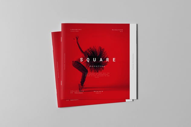 方形画册小册子样机模板v2 Square Brochure Mock-up 2插图(7)