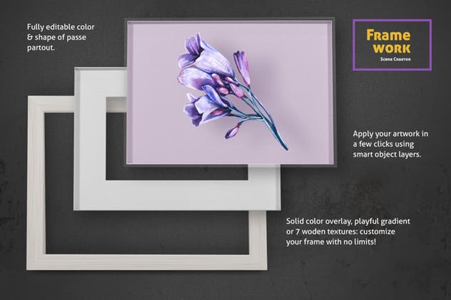 油画艺术品装裱画框样机模板 Framework Scene Creator插图4