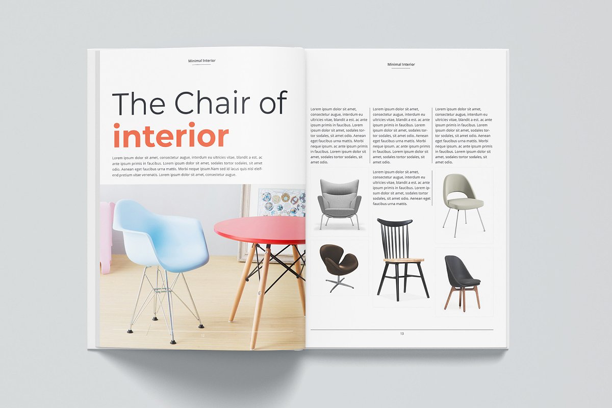 时尚的室内居家杂志封面设计&版面设计&画册设计模板下载[indd]插图(6)