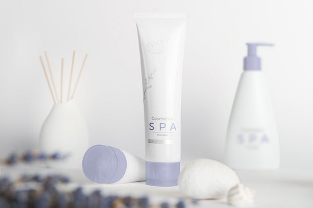 SPA高级品牌化妆品品牌包装外观样机v.1 SPA Cosmetics Mockup v.1插图(9)