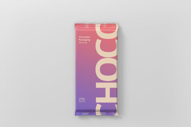 巧克力铝箔包装设计样机 Foil Chocolate Packaging Mockup插图(7)