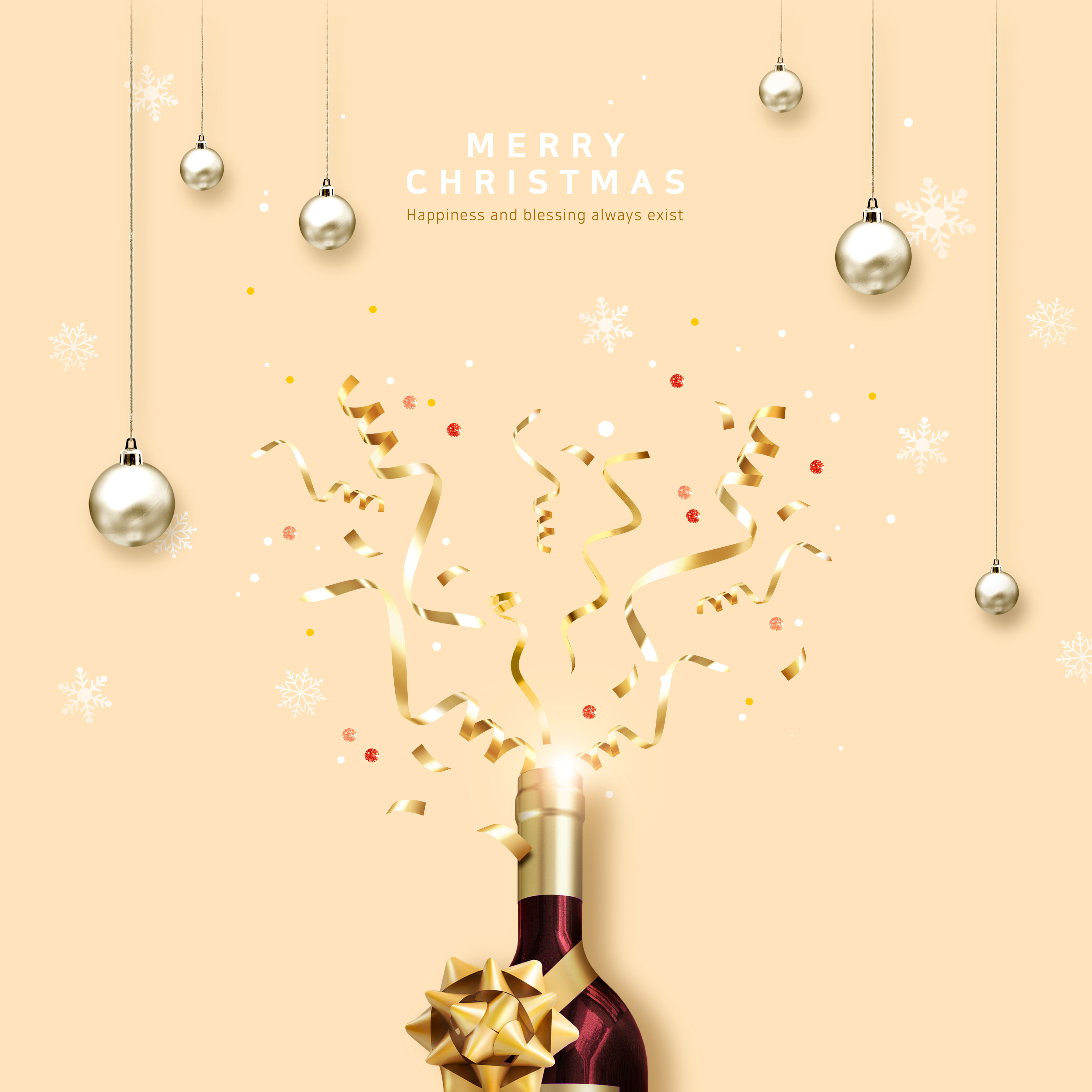 圣诞节日庆祝活动海报设计模板[PSD]插图