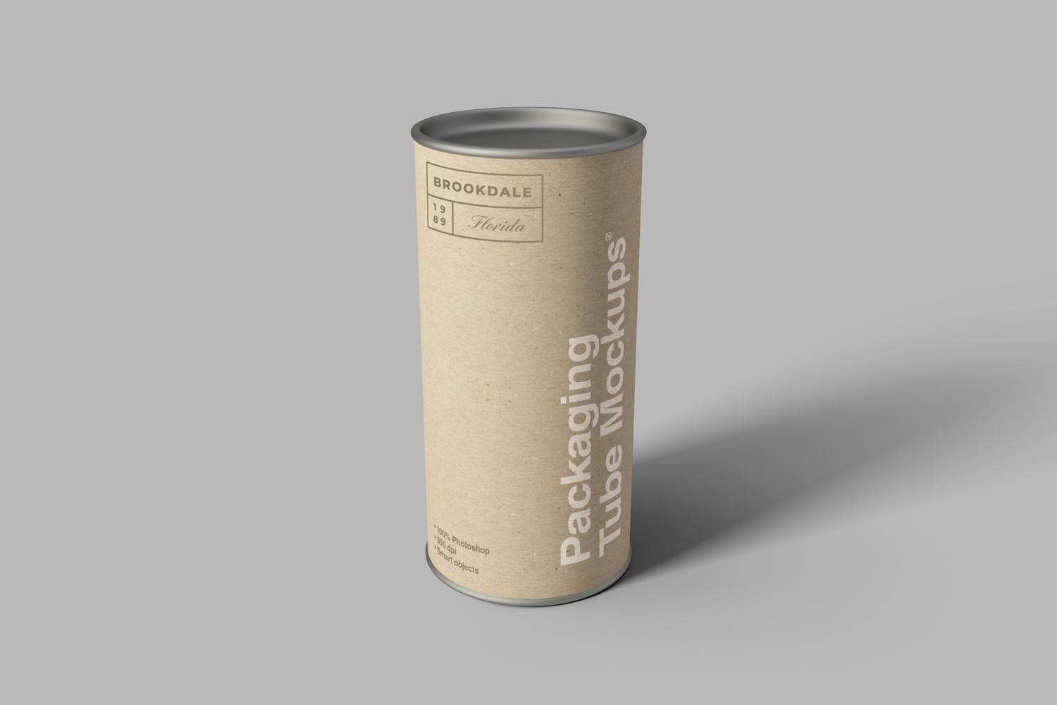 牛皮纸圆筒包装盒圆罐包装外观设计样机模板 Packaging Tube Mockups插图(2)