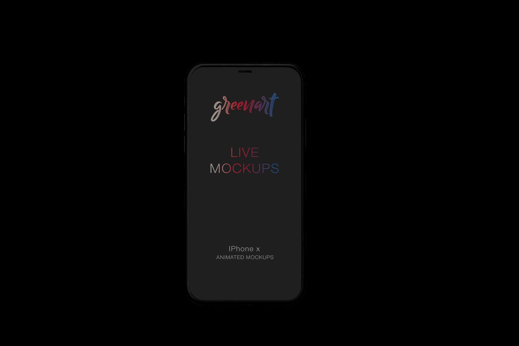 独特的动画iPhone X展示模型mockups下载[psd]插图(3)