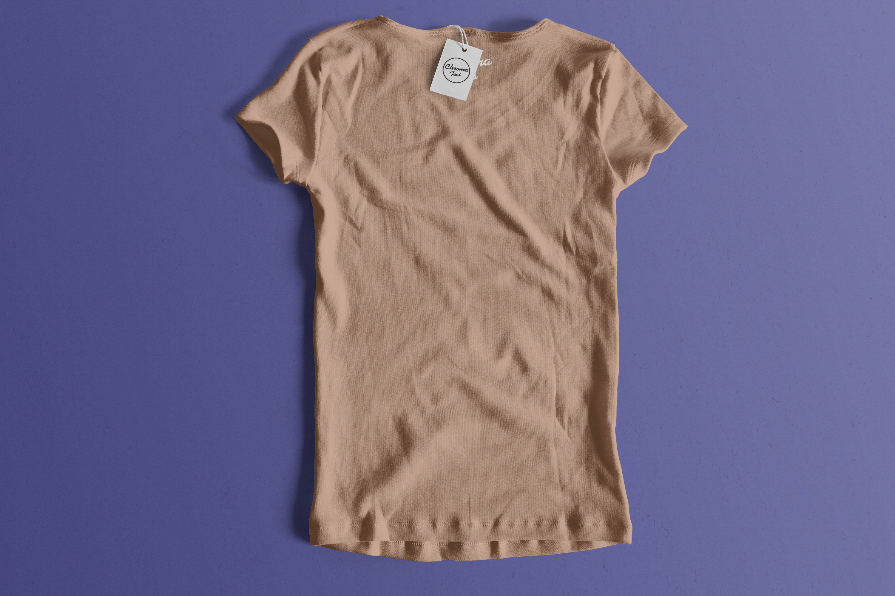 女士T恤背面设计图样机01 Woman Back T-Shirt Mockup 01插图