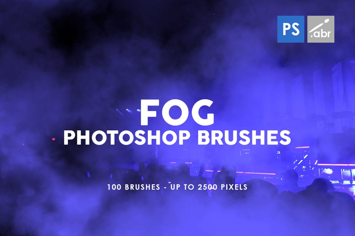 100个烟雾水雾效果PS印章画笔笔刷 100 Fog Photoshop Stamp Brushes插图