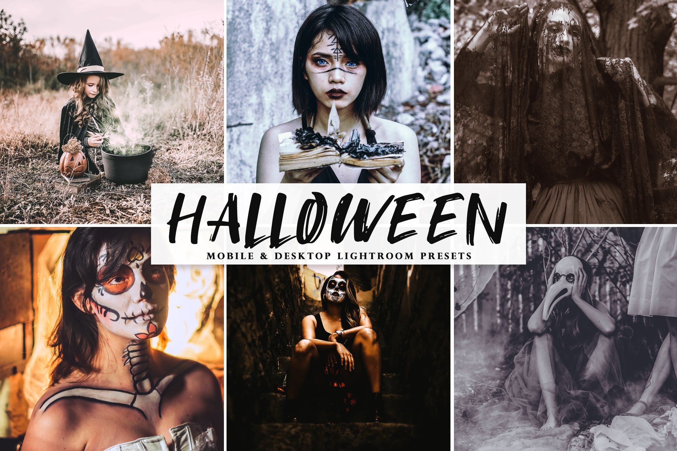 万圣节主题照片专用LR调色预设 Halloween 2019 Mobile & Desktop Lightroom Presets插图