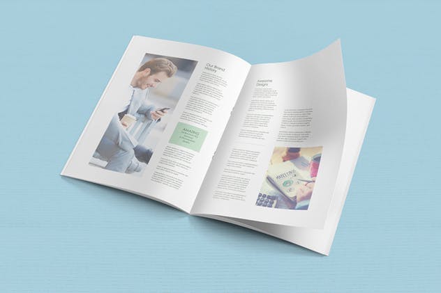 A4规格品牌杂志画册样机模板 6 A4 brochure mockup插图(3)