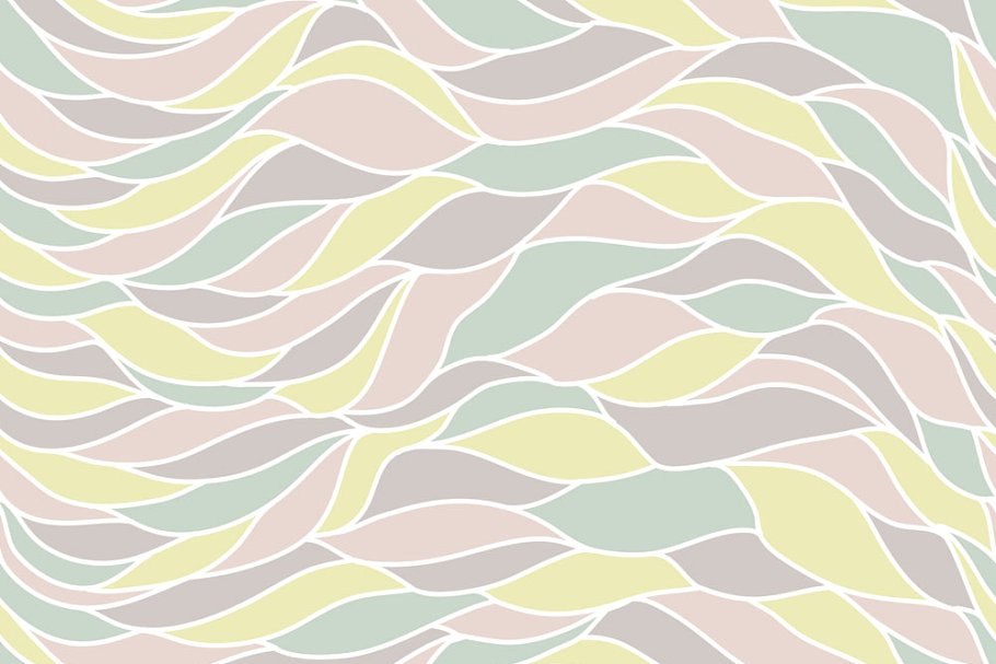 不规则波浪线无缝纹理 Waves Seamless Patterns Pro插图(1)