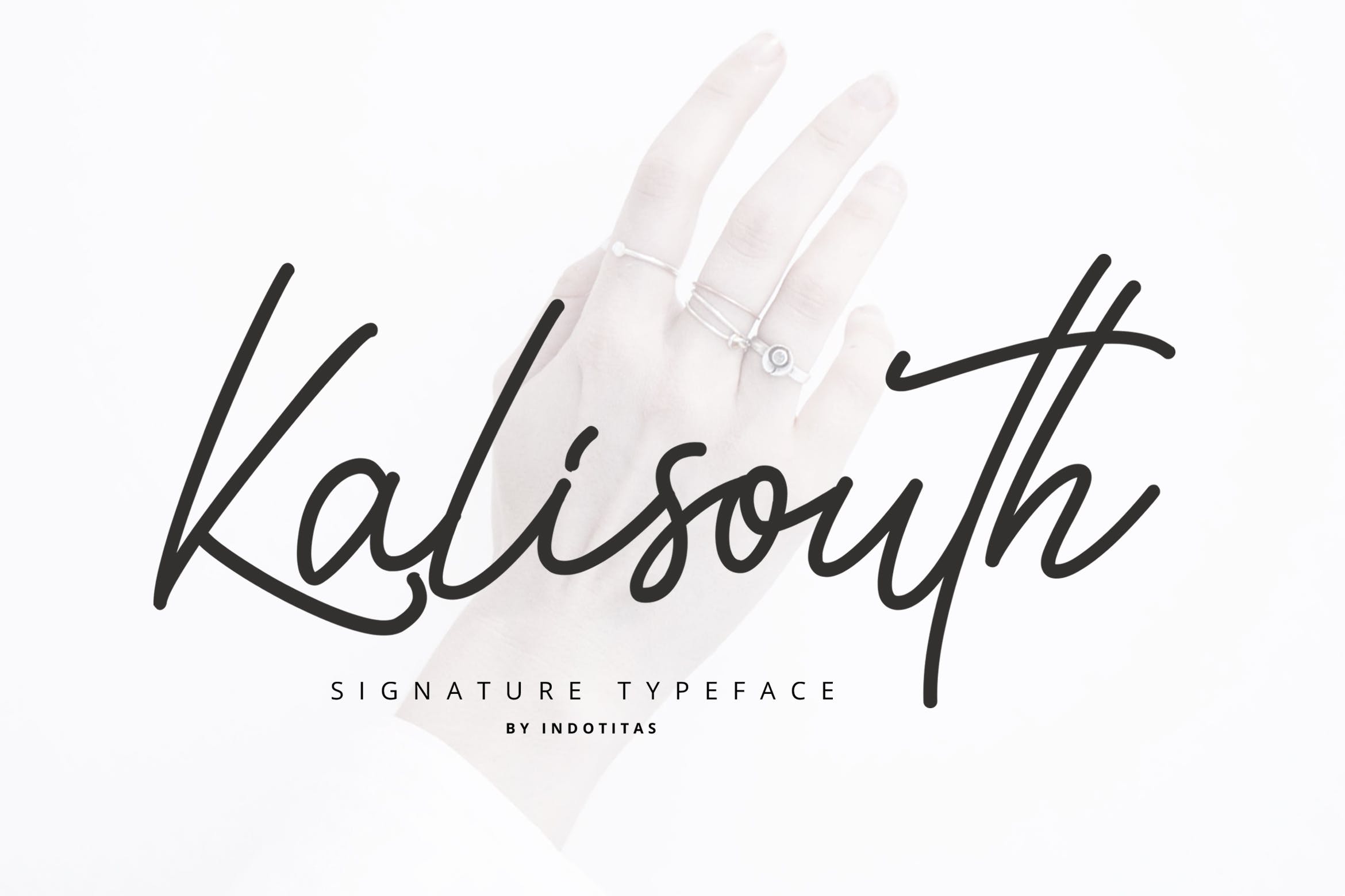 现代钢笔书法英文签名字体下载 Kalisouth Signature Font插图