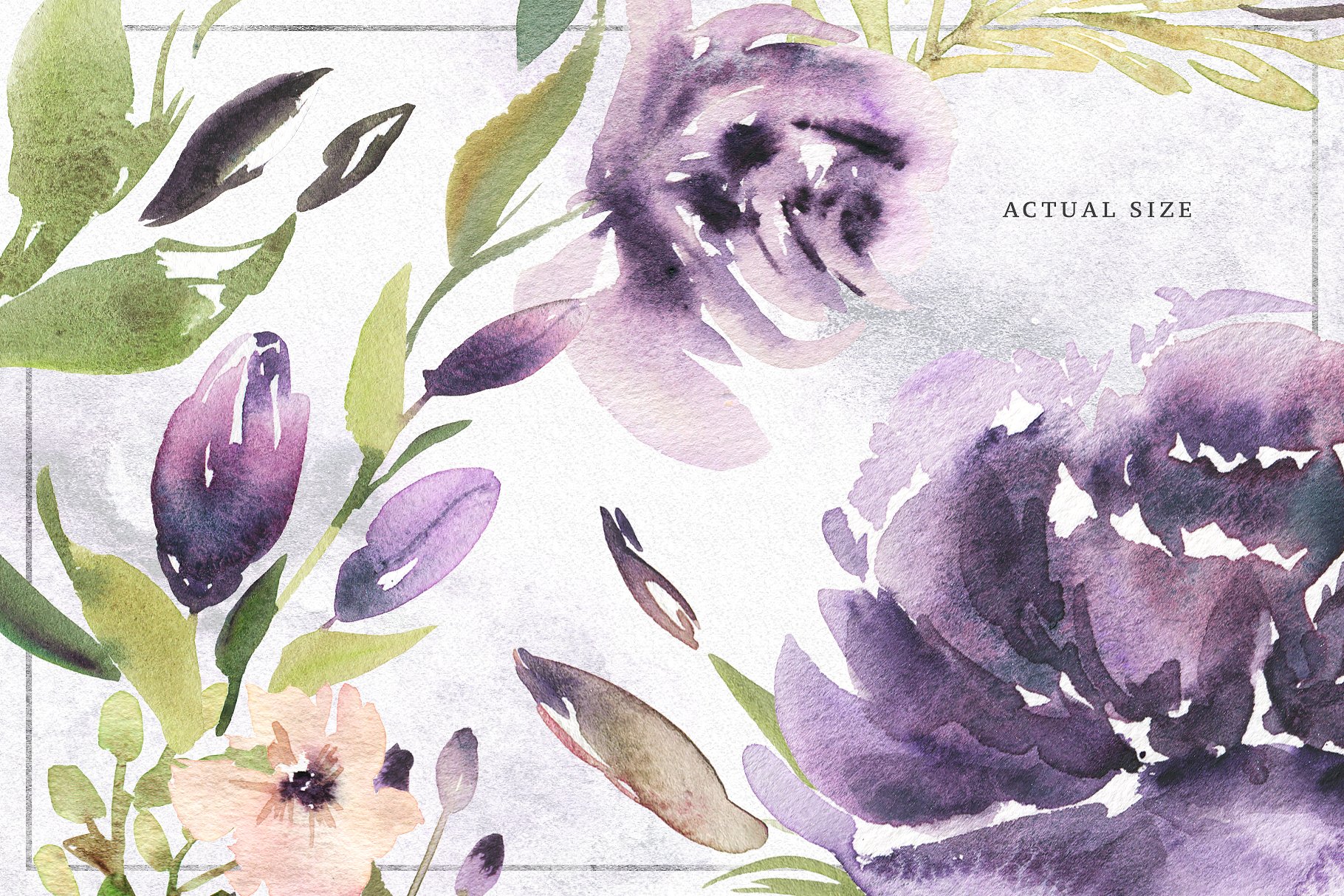 紫罗兰花束与独角兽水彩剪贴画 Violet Bouquets & Unicorns插图(7)