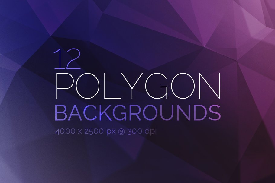 现代抽象多边形几何体背景 Polygon Backgrounds插图