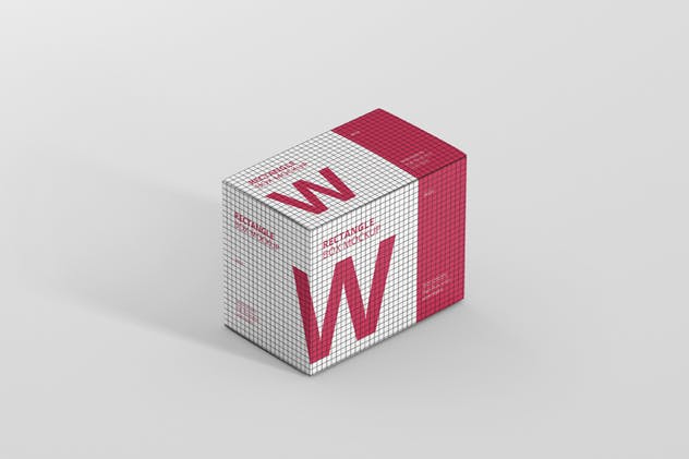 宽矩形大尺寸包装盒子样机 Box Mockup – Wide Rectangle Big Size插图(8)