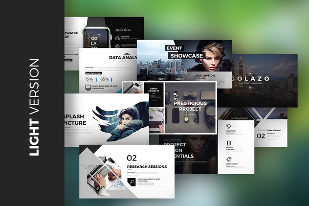 适用于公司/个人现代风格PPT模板素材 Golazo PowerPoint Presentation插图(1)