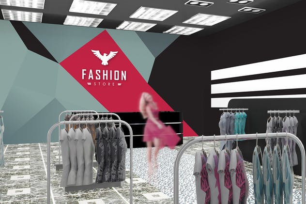 时尚服装门店橱窗样机模板 The Mockup Branding for Fashion Store插图5