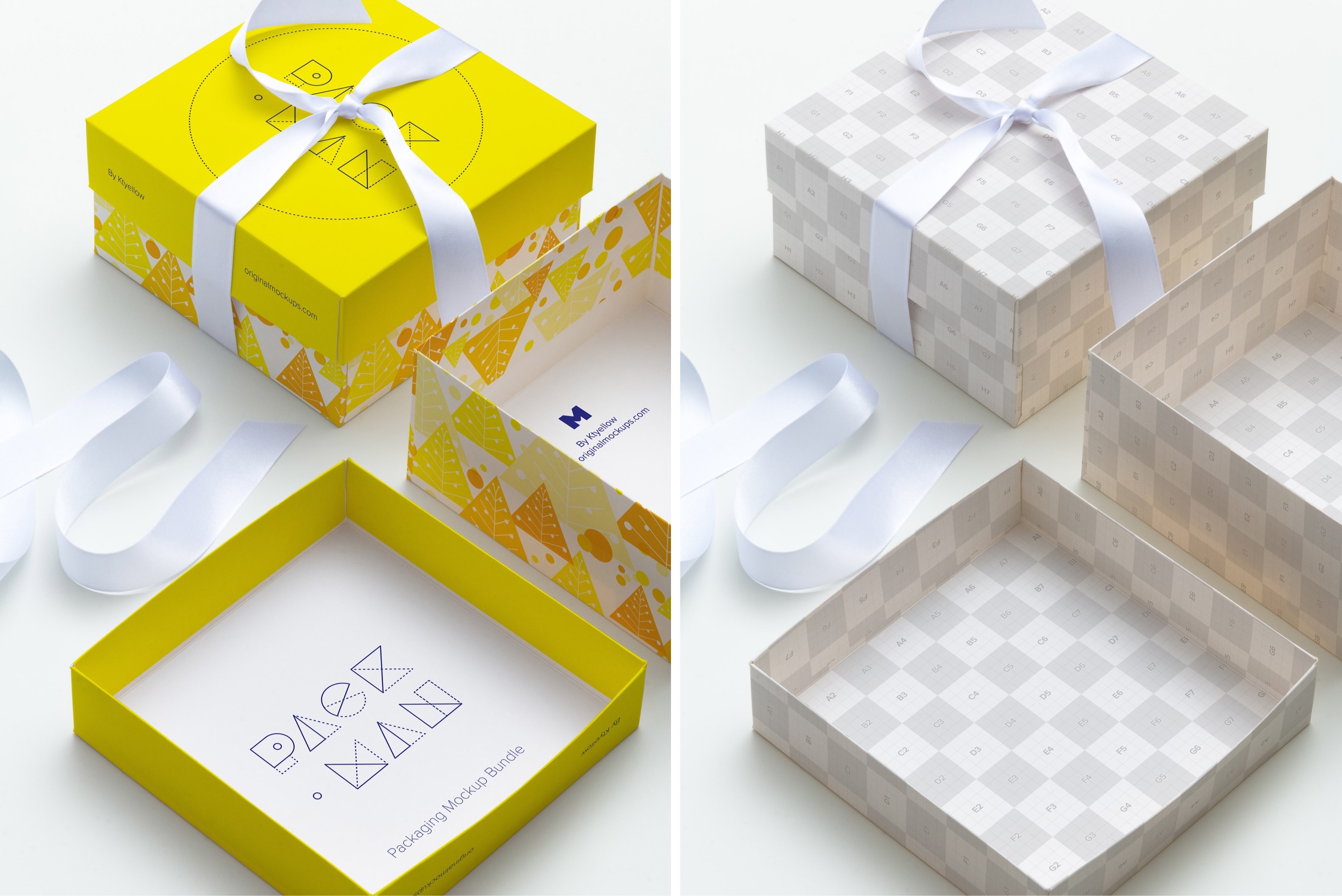 礼品包装盒外观设计样机02 Big Gift Box Mockup 02插图(2)