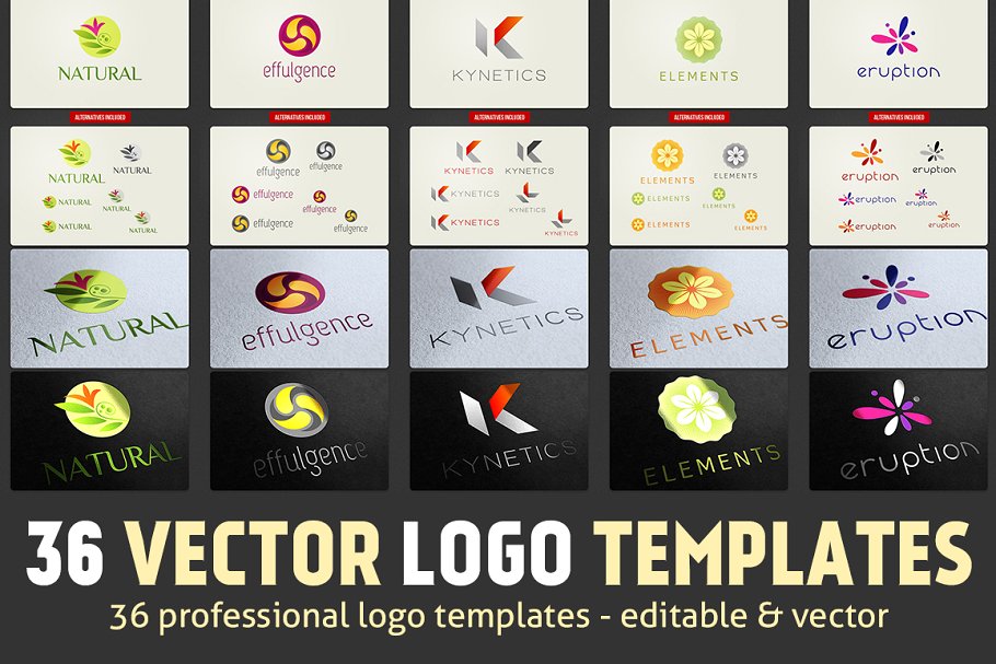 36个惊艳的矢量Logo模板  36 Vector Logo Templates插图