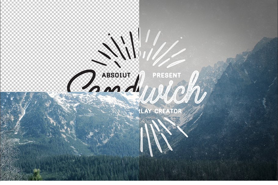复古怀旧风格照片图层样式 Sandwich – Photo Overlays Creator插图3