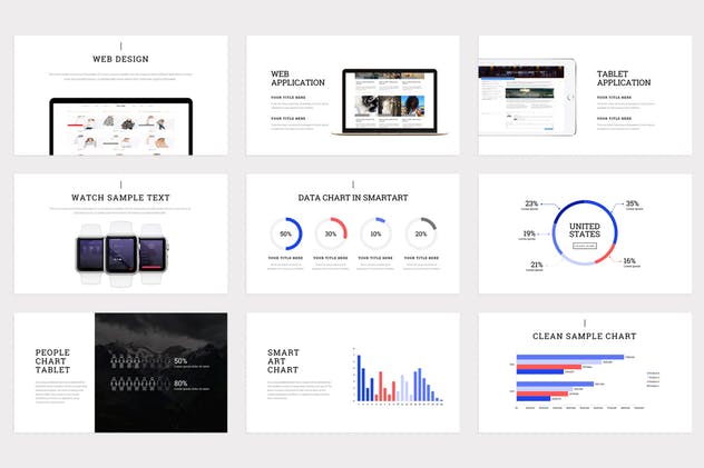 创意项目初创企业路演PPT幻灯片模板 Slab – Powerpoint Template插图(9)