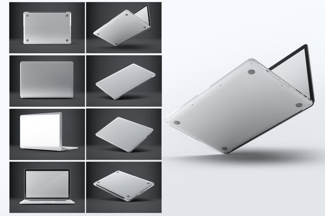 笔记本外观贴纸艺术样机模板 Laptop Body Mock-Up插图(2)