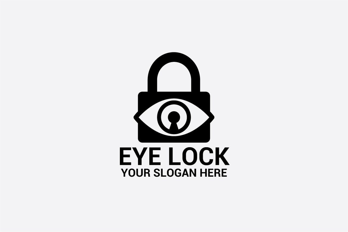安保安全服务企业品牌Logo设计模板 EYE LOCK插图(1)