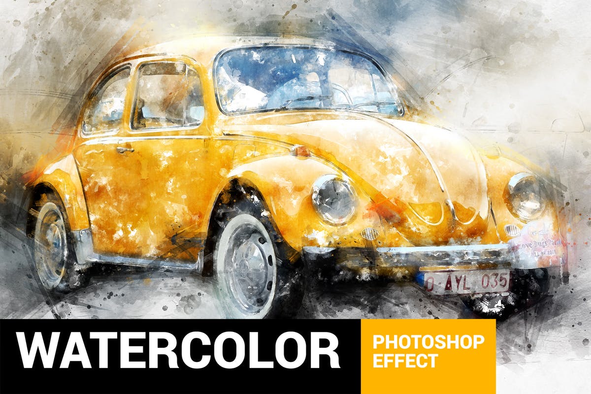水彩插画大师PS动作 Perfectum 3 – Watercolor Master Photoshop Action插图