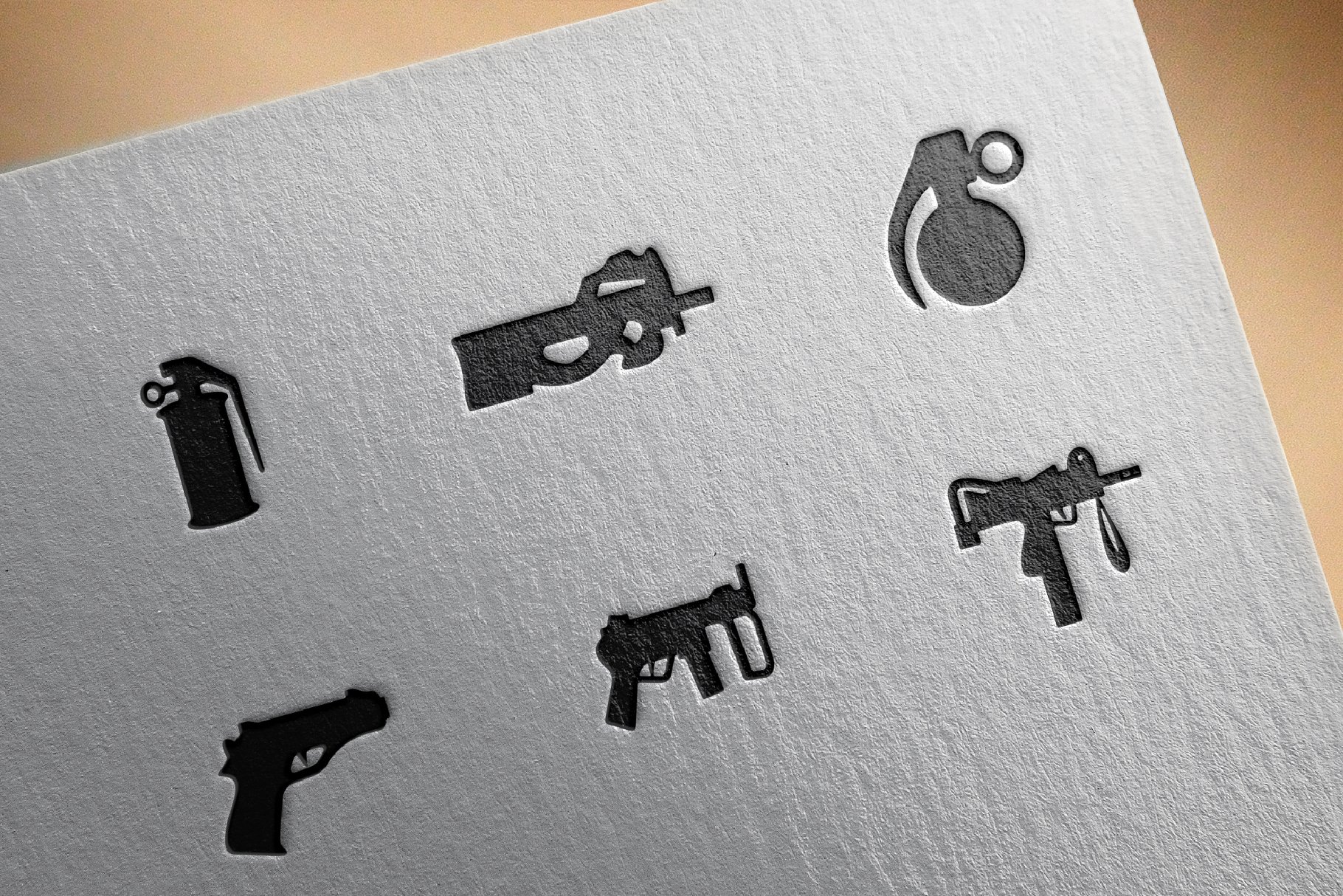 军用各式枪械武器图标 Fire weapon icons插图(3)