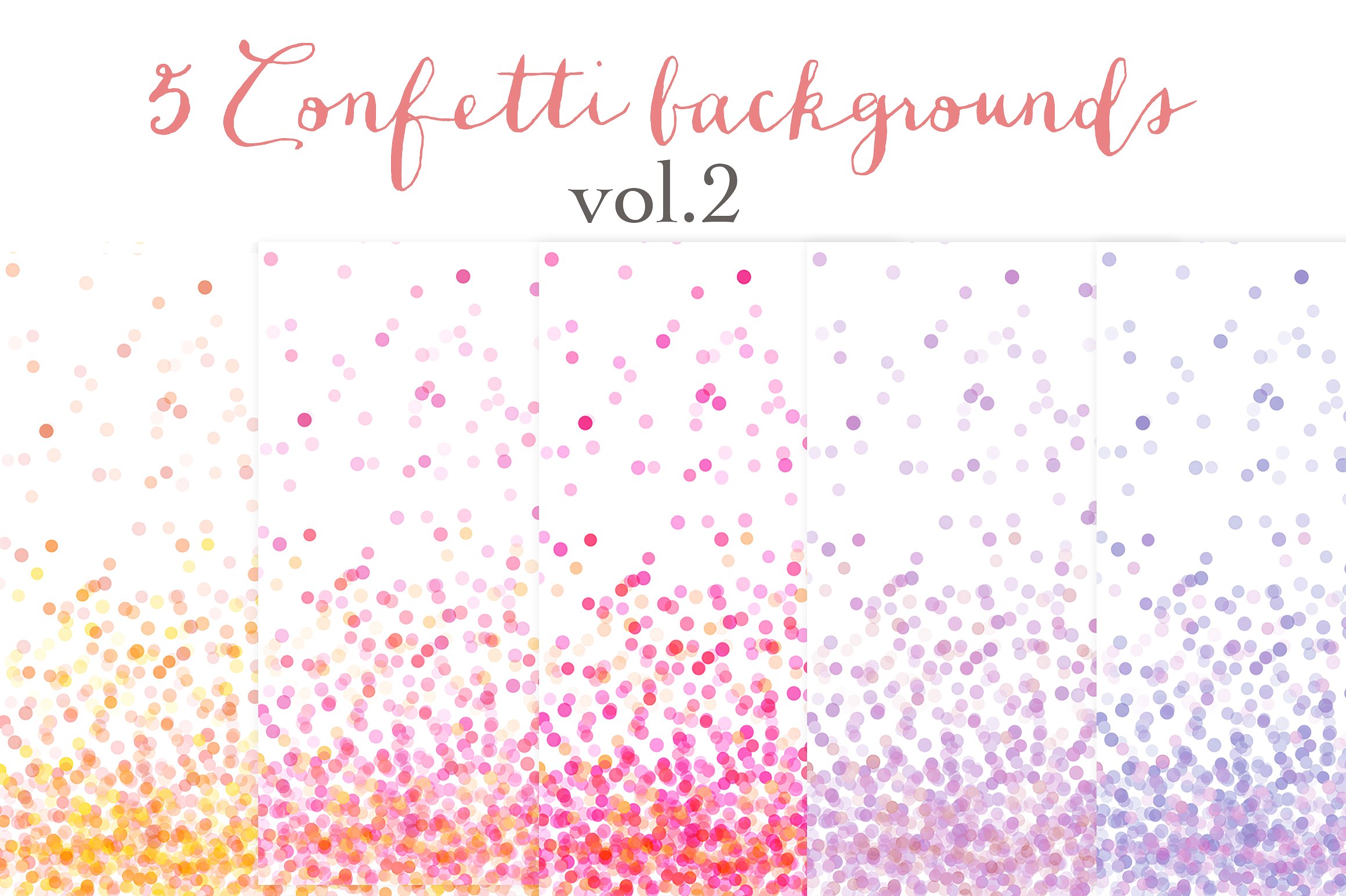 糖果色糖果主题背景纹理 Confetti backgrounds vol.2插图