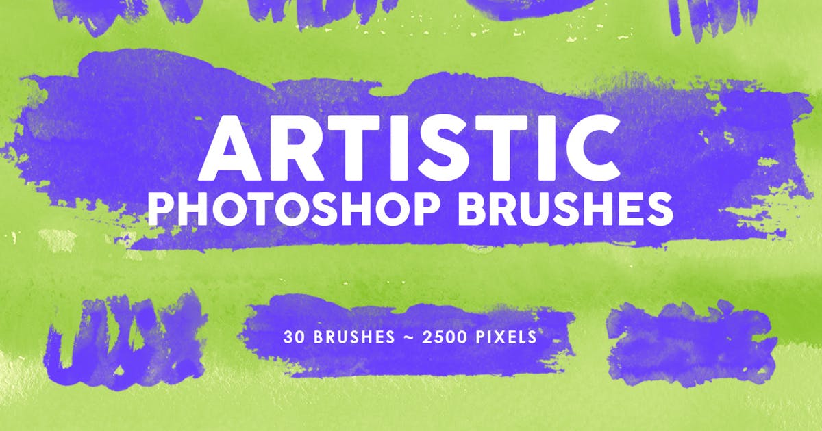 30个高分辨率艺术画笔纹理PS印章笔刷合集v1 30 Artistic Photoshop Stamp Brushes Vol.1插图