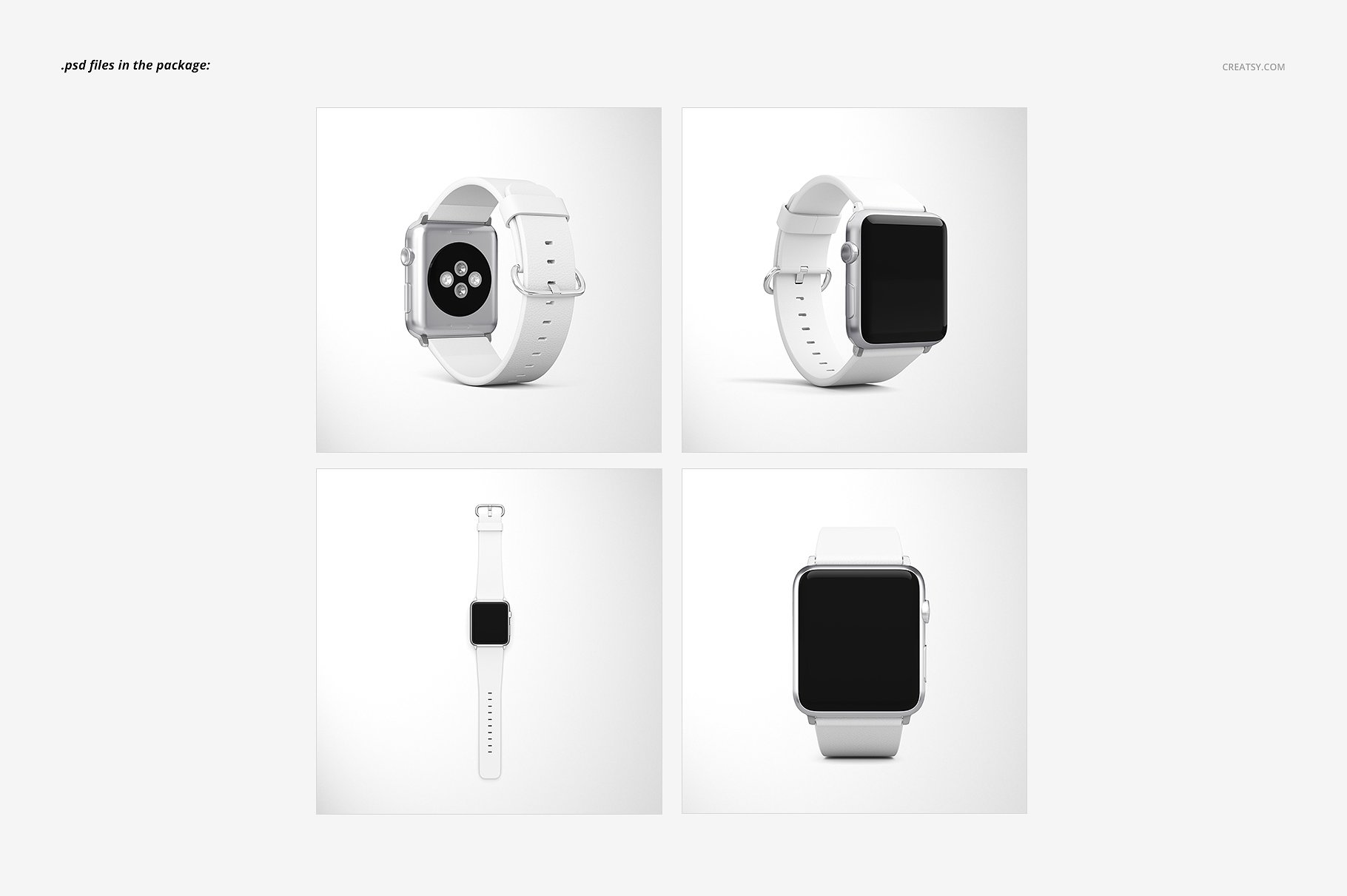蚂蚁素材下午茶：高品质的Apple Watch表带展示模型Mockup下载 1.27 GB[psd]插图(2)