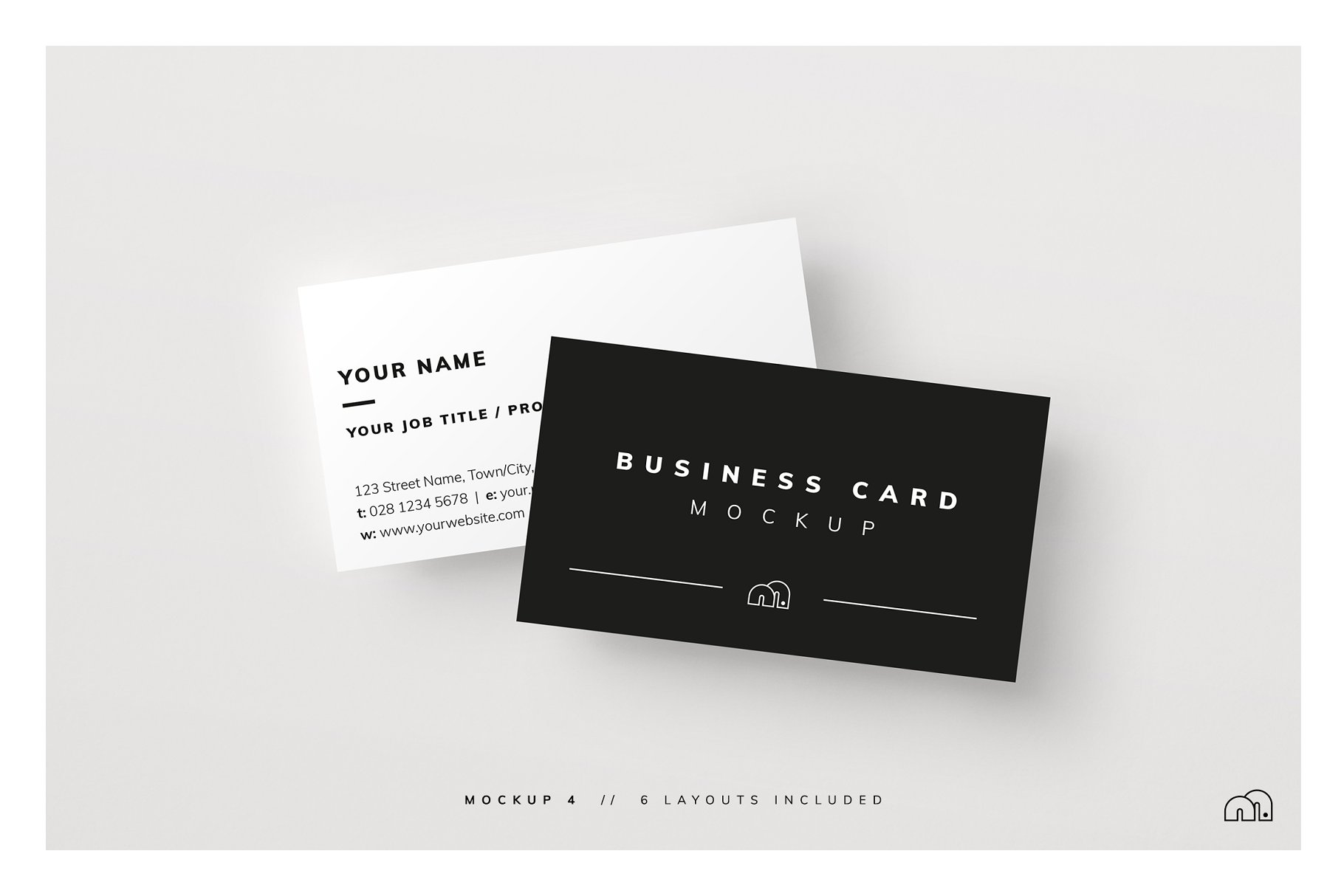 多角度多样式名片样机模板 Business Card Mockup插图(5)