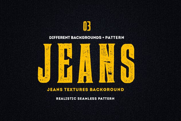 牛仔布材质无缝纹理背景素材 Jeans Textures Backgrounds – Seamless Patterns插图(1)