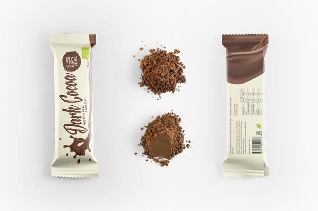 巧克力棒包装样机模板 Chocolate Bar Packaging Mockup插图(5)