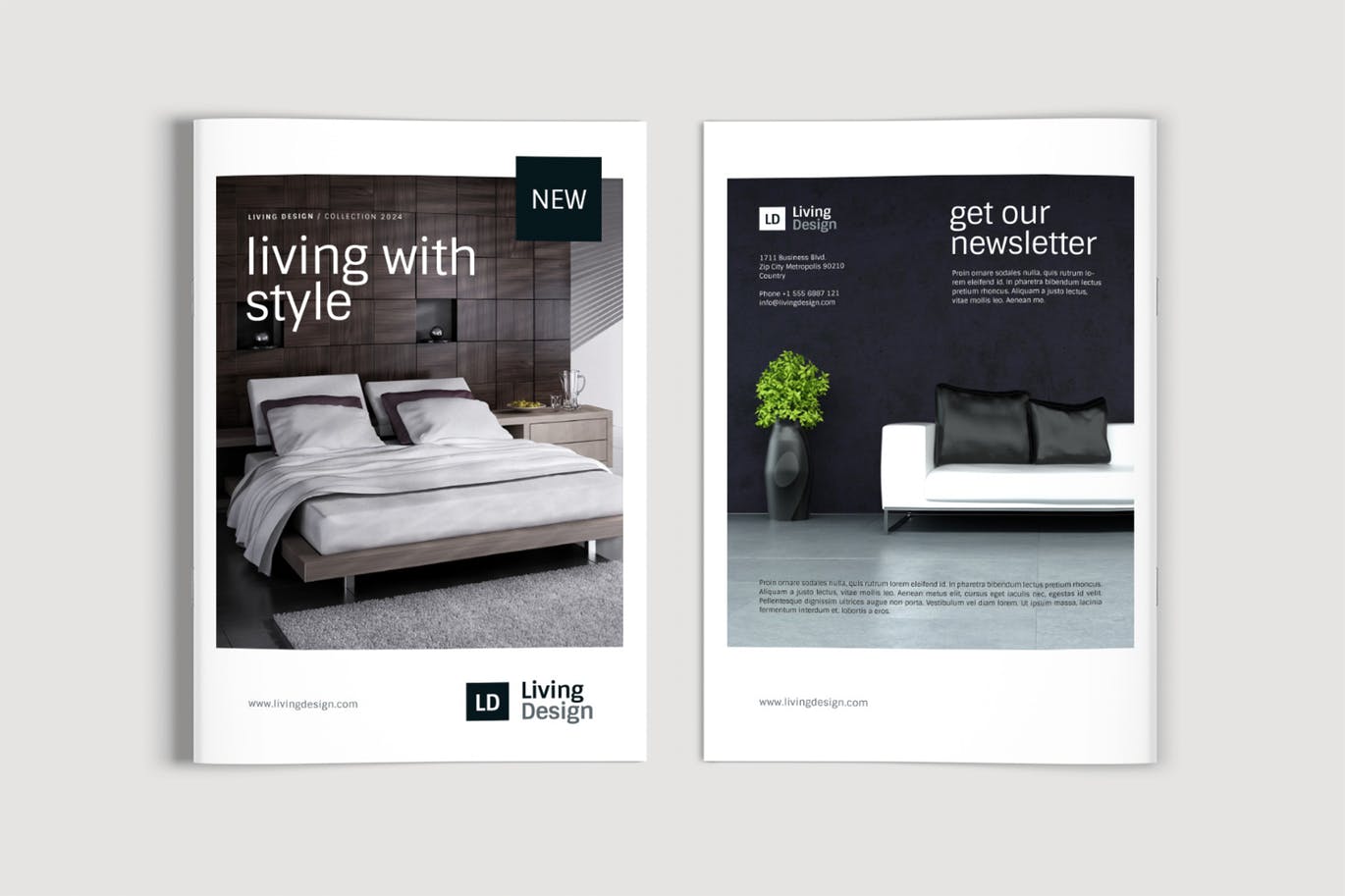 生活家居品牌产品目录/画册设计模板 Living Design – Product Catalog Template插图8