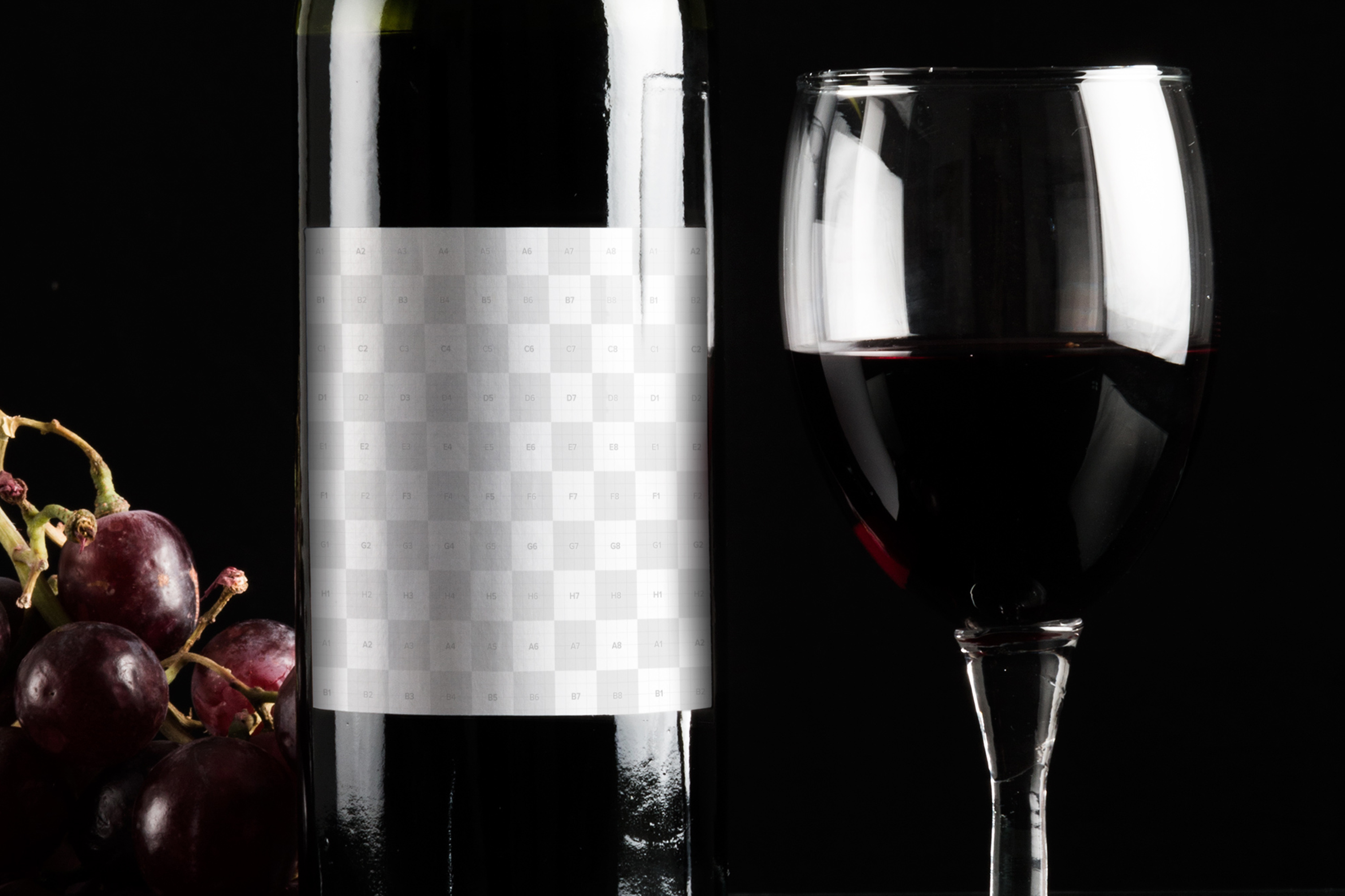 酒类商标设计图预览酒瓶样机模板06 Wine Bottle Mockup 06插图2