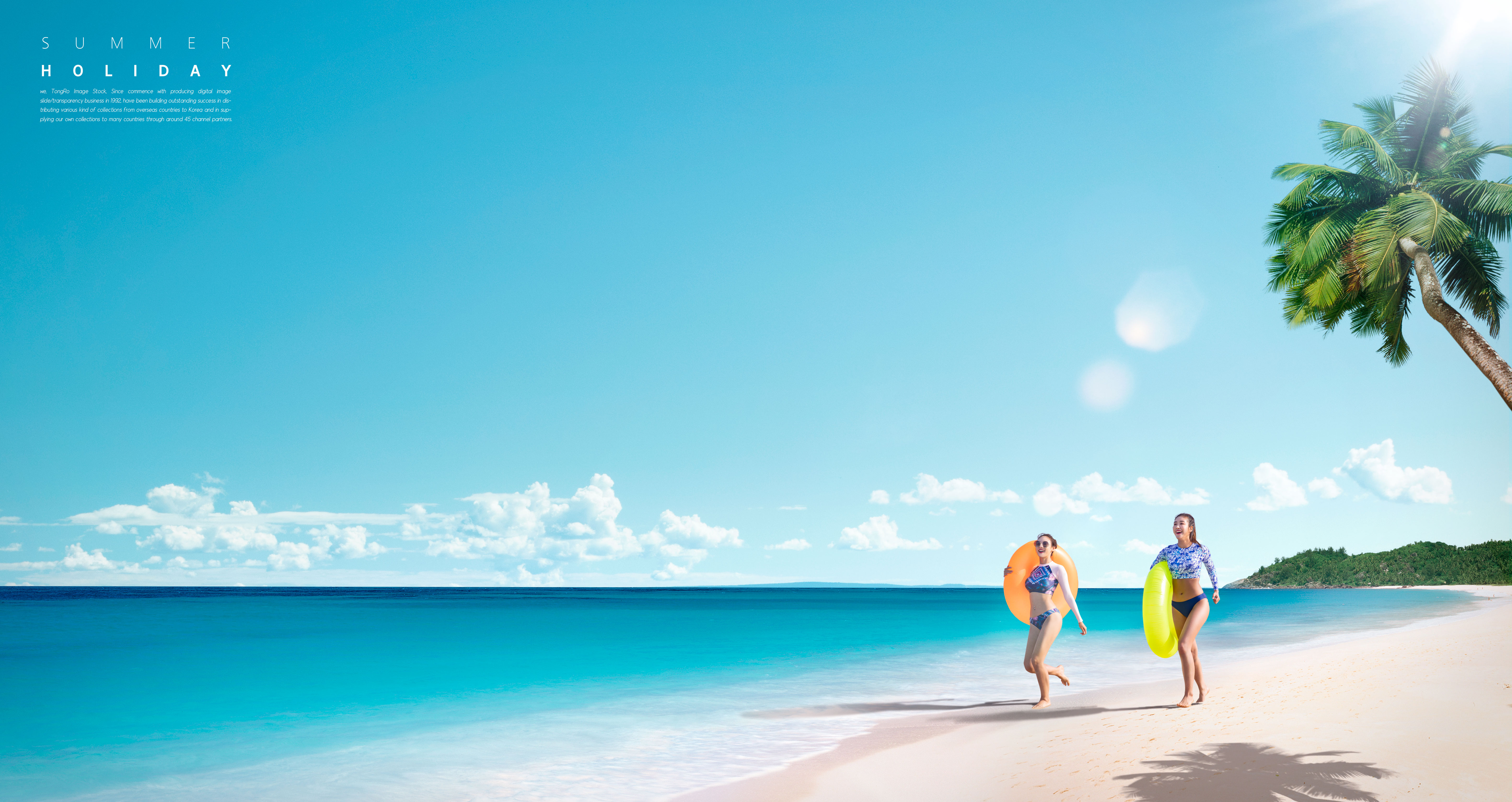 夏季海滩旅行度假活动广告海报模板套装[PSD]插图(1)