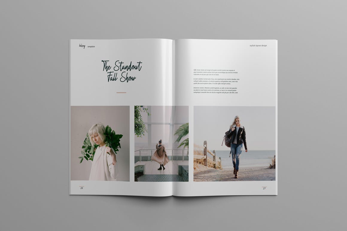 时尚摄影/时装品牌产品目录&杂志设计模板 KELSEY – Fashion Lookbook & Magazine插图(11)