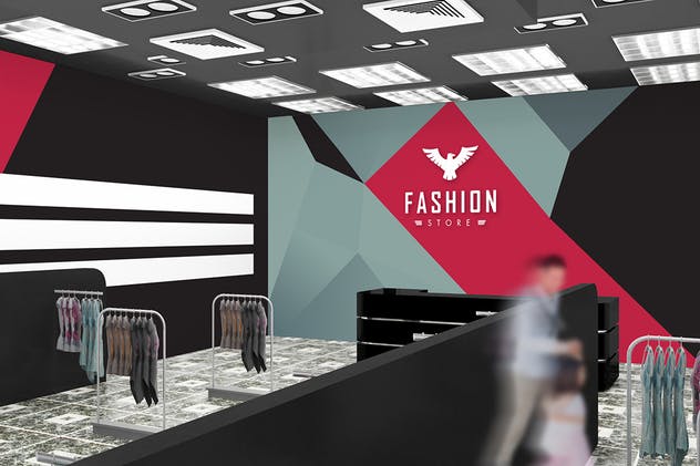 时尚服装门店橱窗样机模板 The Mockup Branding for Fashion Store插图(6)