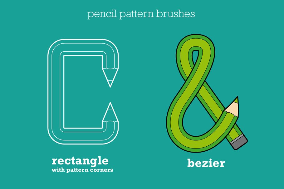 铅笔图案AI笔刷 Pencil Pattern Brushes插图2