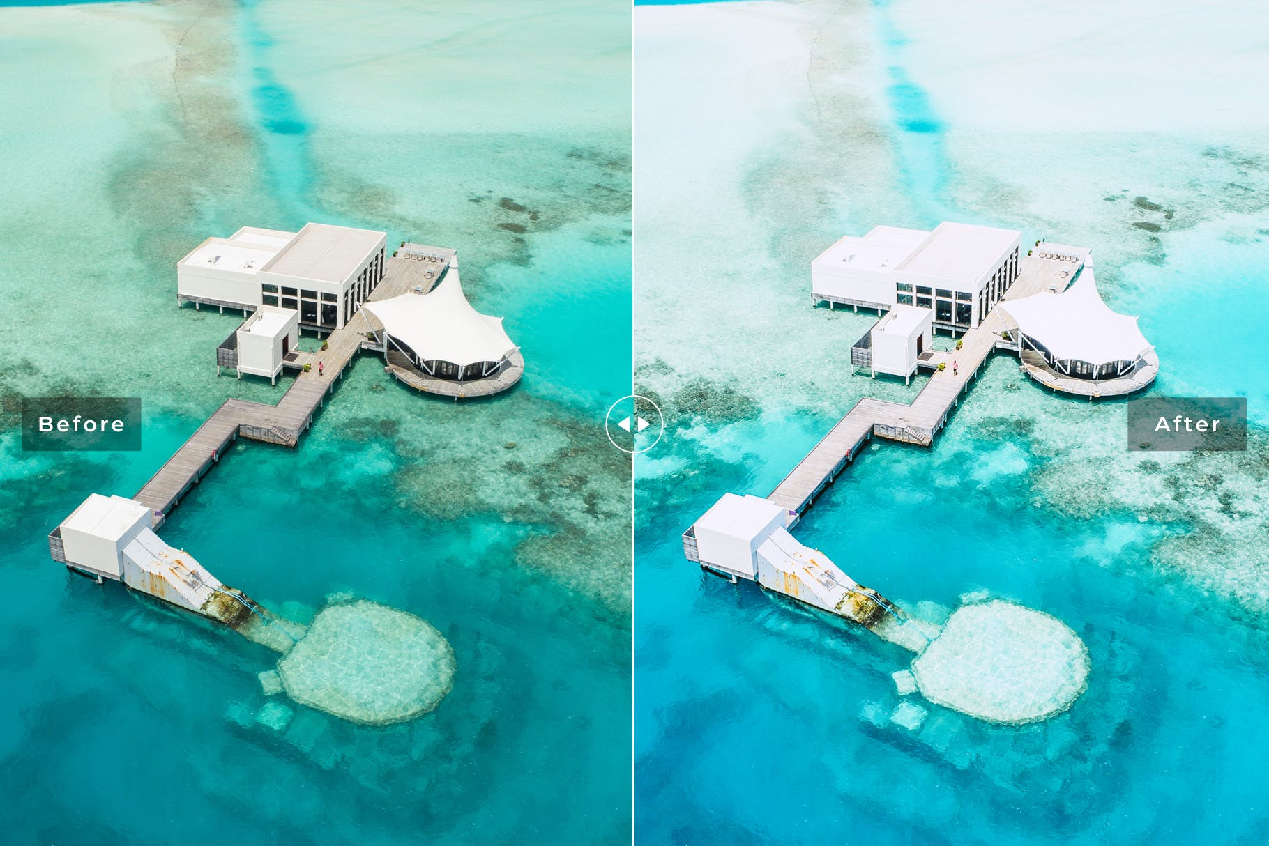 海岛/海景/沙滩摄影调色滤镜LR预设下载 Lagoon Mobile & Desktop Lightroom Presets插图1