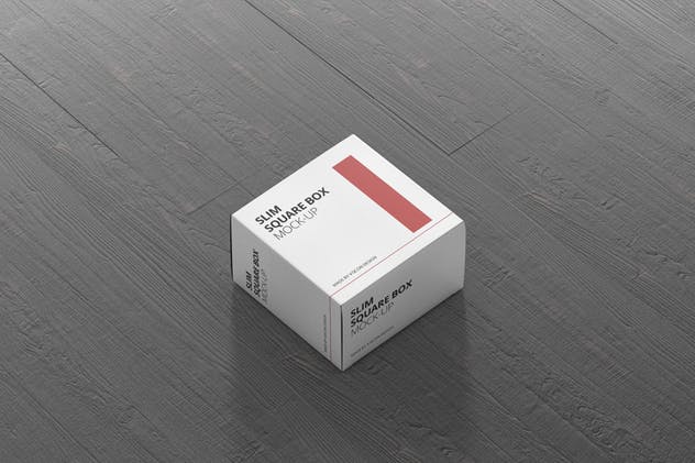 方形薄纸盒包装盒样机 Package Box Mockup – Slim Square插图6