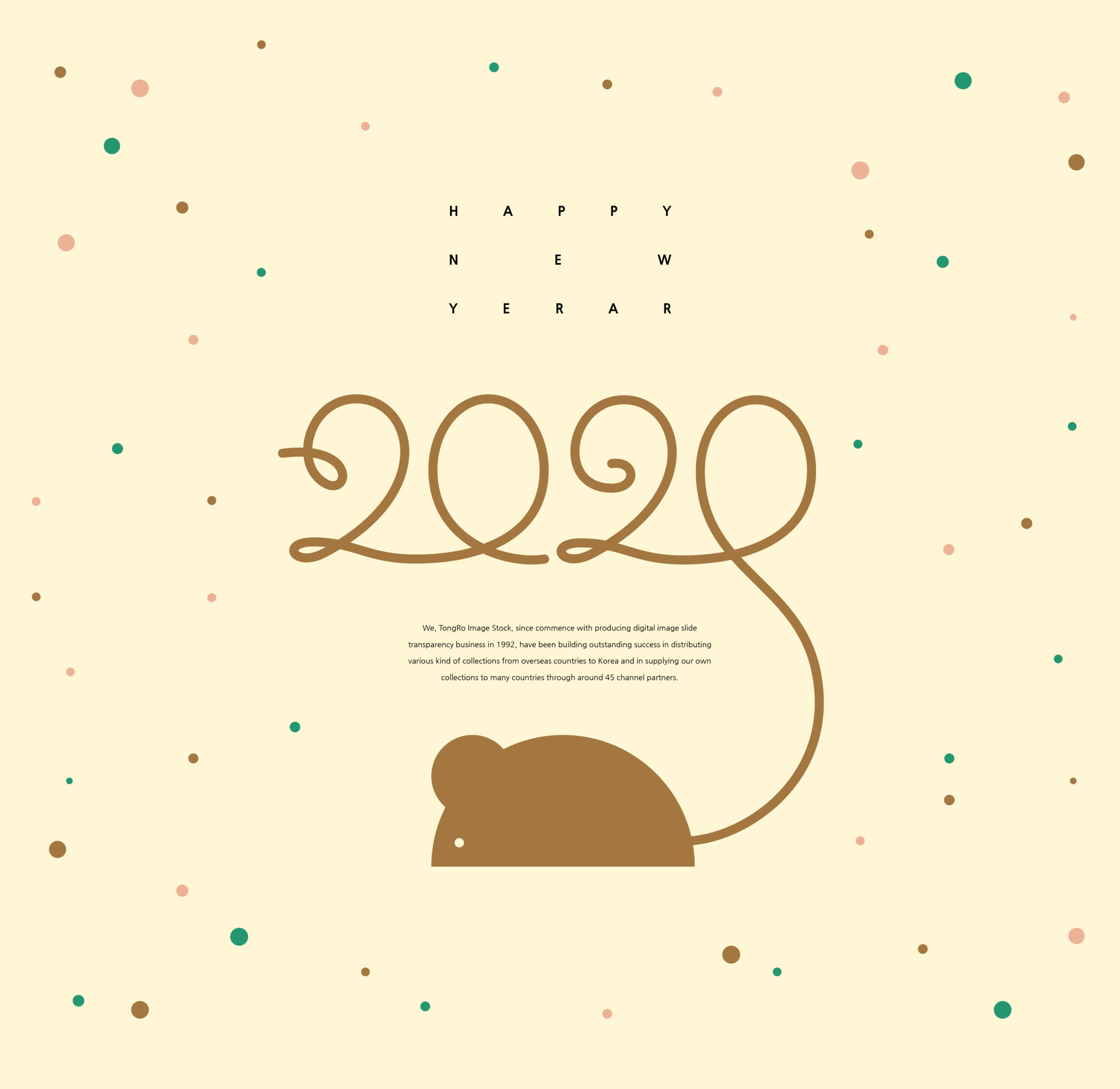 创意2020鼠年新年快乐主题海报模板套装[PSD]插图(5)