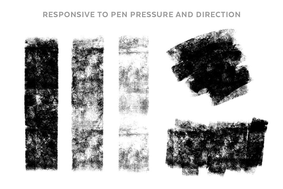 辊筒复印效果PS笔刷 Brayer Brush Kit插图(2)