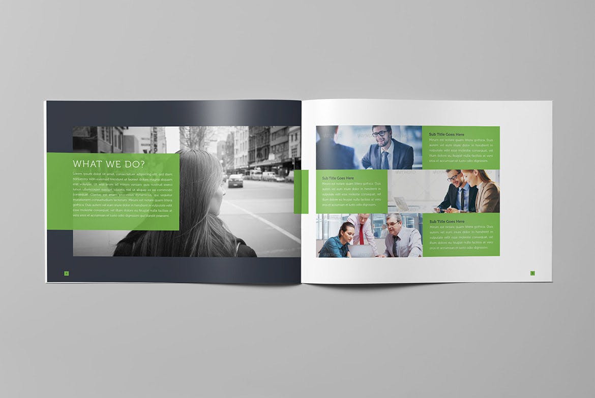 大型上市公司宣传画册设计模板 Corporate Business Landscape Brochure插图(4)