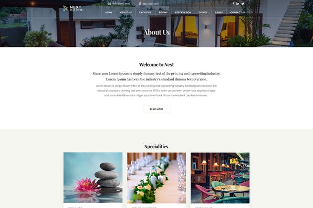 豪华酒店预订系统创意网站设计PSD模板 Hotel Resort Booking Luxury Creative PSD Template插图(2)